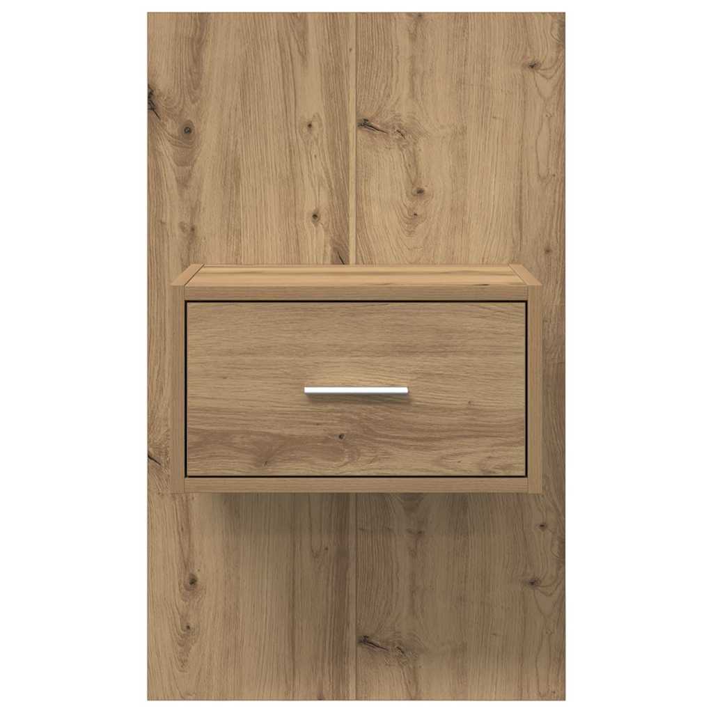 Armario de Noche 2 pcs Roble artesanal 50 x 32,5 x 80cm