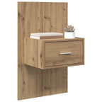 Armario de Noche 2 pcs Roble artesanal 50 x 32,5 x 80cm