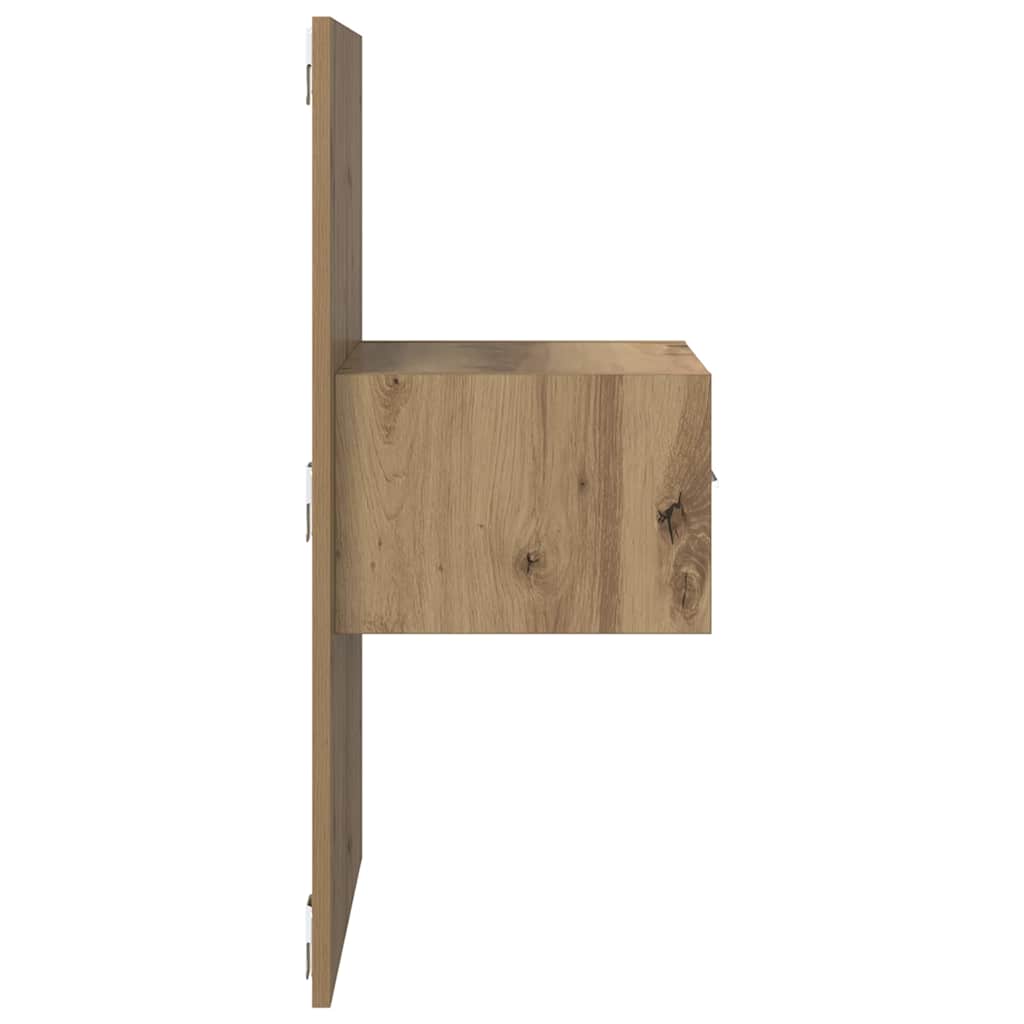 Armario de Noche 2 pcs Roble artesanal 50 x 32,5 x 80cm