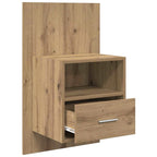 Armario de Noche 2 pcs Roble artesanal 50 x 32.5 x 80cm