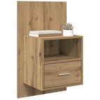 Armario de Noche 2 pcs Roble artesanal 50 x 32.5 x 80cm