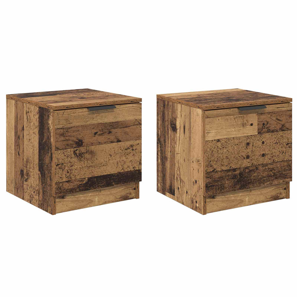 Mueble cama con cajón 2 pcs Madera vieja 40 x 39 x 40cm