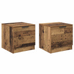 Mueble cama con cajón 2 pcs Madera vieja 40 x 39 x 40cm