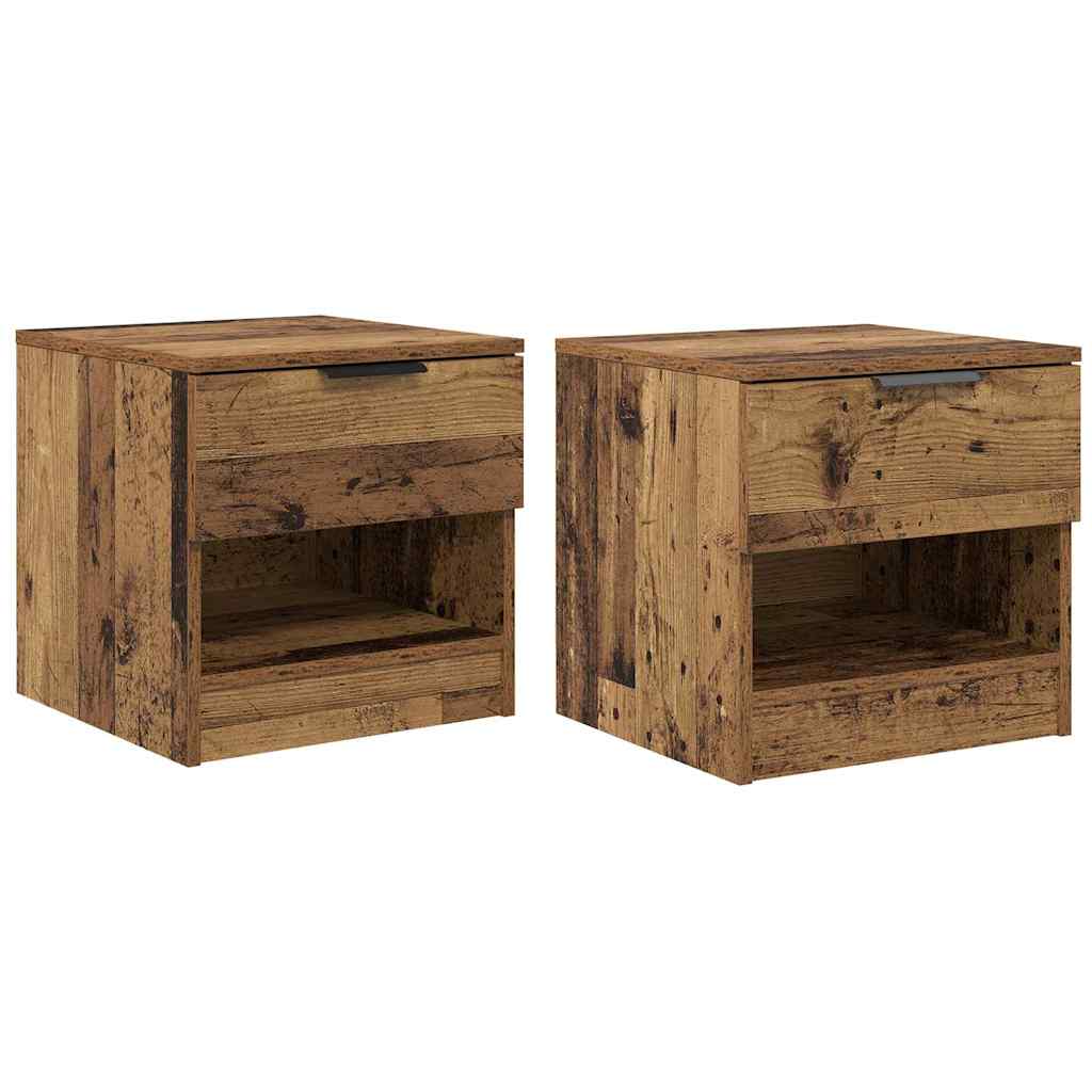 Mueble cama con cajón 2 pcs Madera vieja 40 x 39 x 40cm