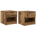 Mueble cama con cajón 2 pcs Madera vieja 40 x 39 x 40cm