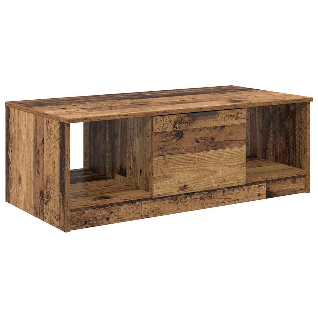 Mesa de Café con cajón Madera envejecida 102 x 50 x 36cm