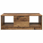 Mesa de Café con cajón Madera envejecida 102 x 50 x 36cm