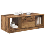 Mesa de Café con cajón Madera envejecida 102 x 50 x 36cm
