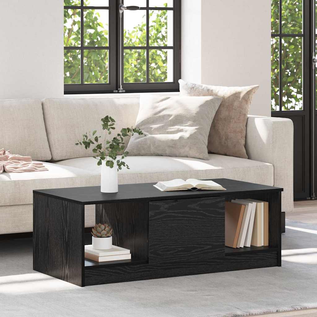 Coffee Table with drawer Distressed wood 102 x 50 x 36cm