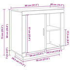 Aparador Madera vieja 80 x 40 x 75 cm Madera de ingeniería
