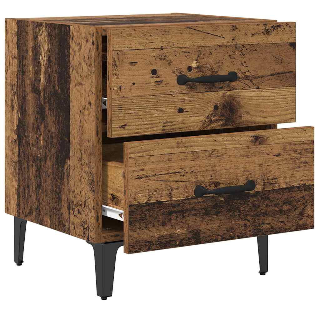 Mueble cama con cajón 2 pcs Madera vieja 40 x 35 x 47,5 cm