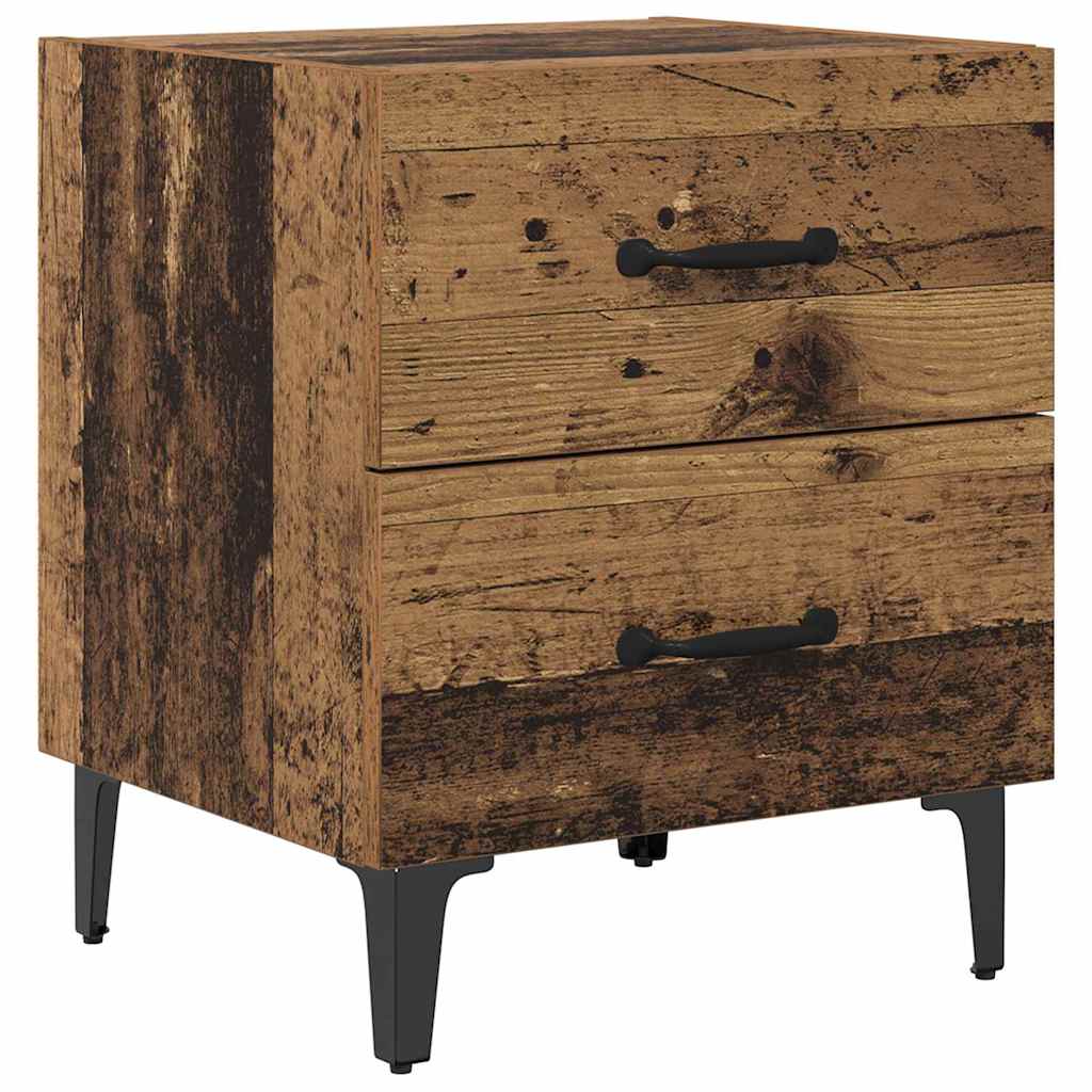 Mueble cama con cajón 2 pcs Madera vieja 40 x 35 x 47,5 cm