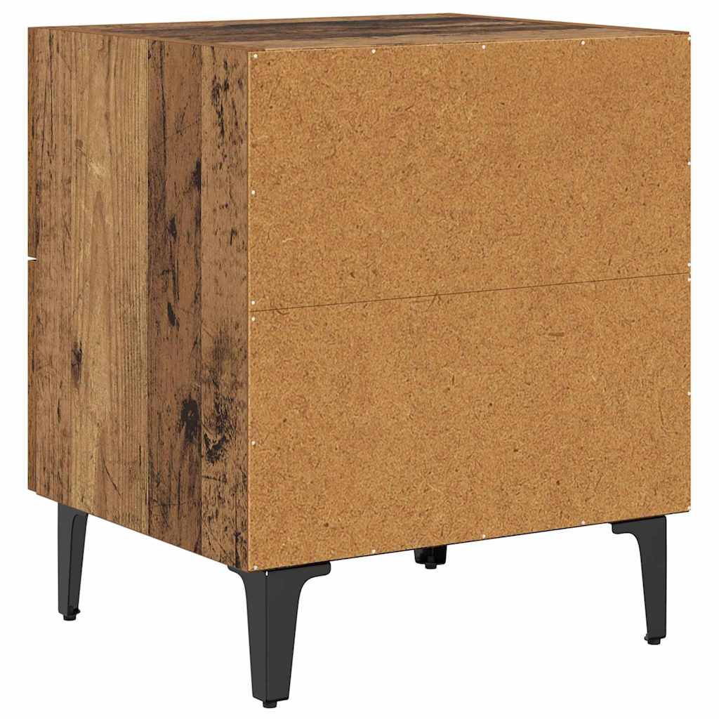 Mueble cama con cajón 2 pcs Madera vieja 40 x 35 x 47,5 cm