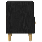 Armario de Noche con cajón 2 pcs Roble Negro 40 x 35 x 47 cm