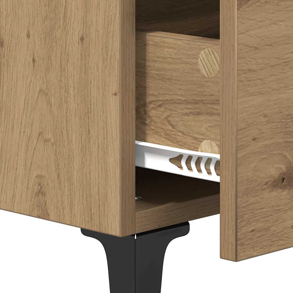 Armario de Noche 2 pcs Roble artesanal 40 x 35 x 47,5 cm