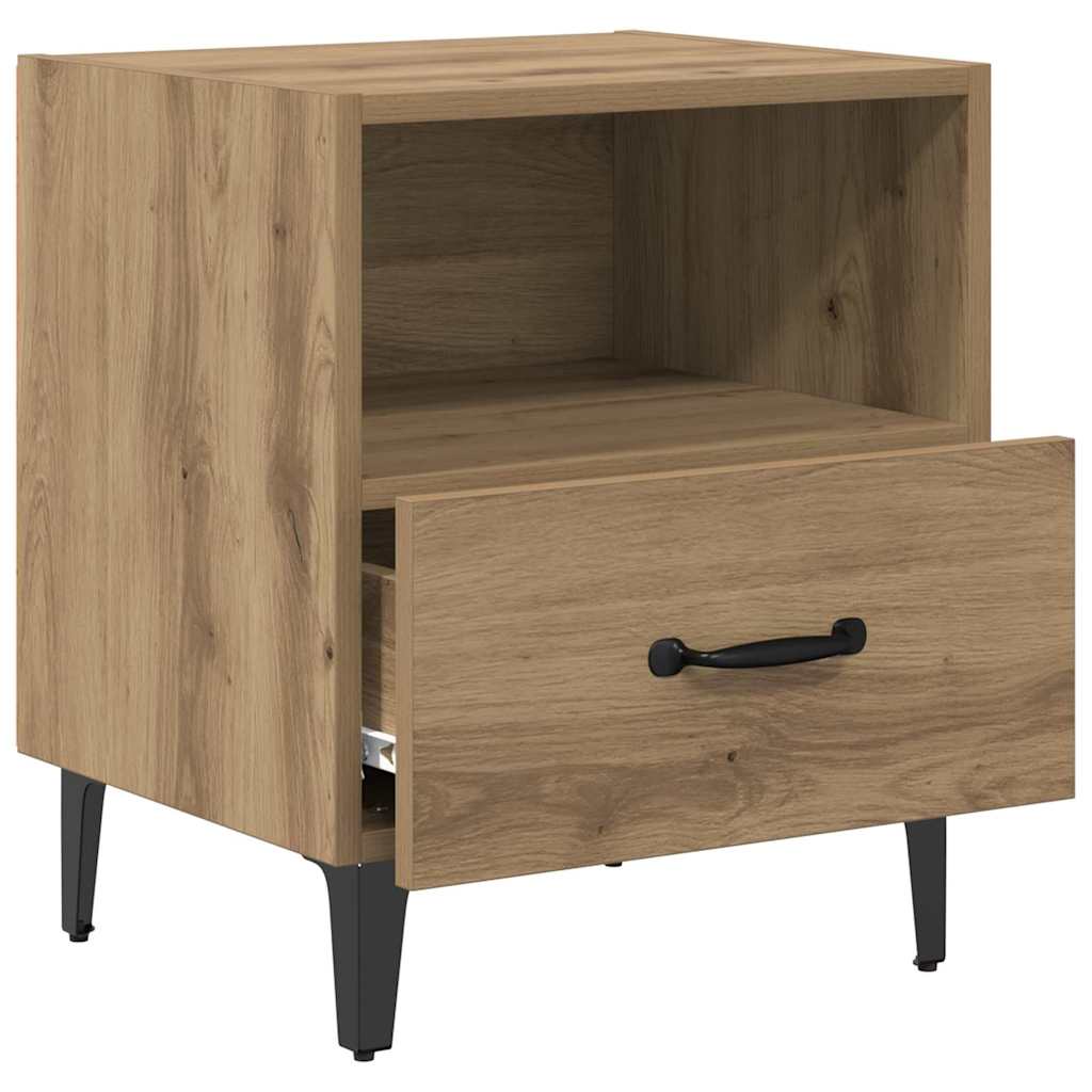 Armario de Noche 2 pcs Roble artesanal 40 x 35 x 47,5 cm