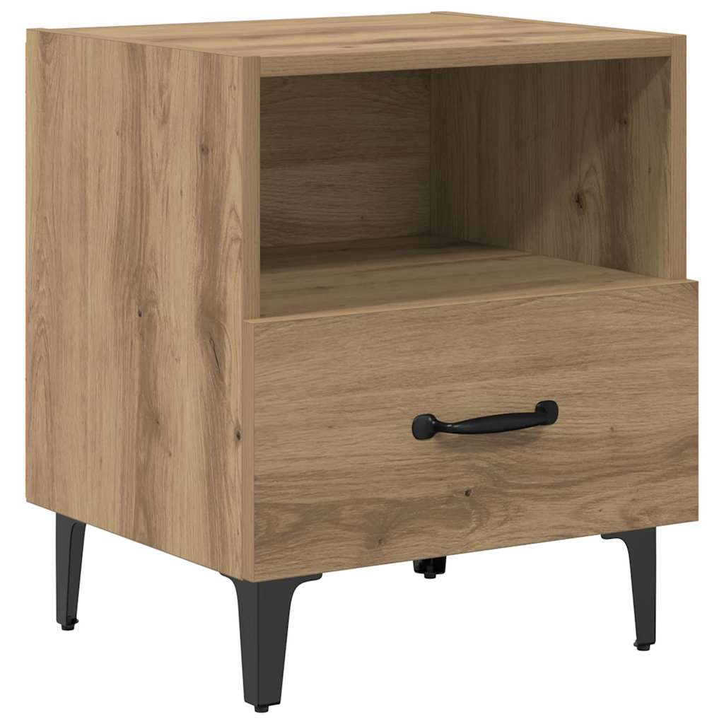 Armario de Noche 2 pcs Roble artesanal 40 x 35 x 47,5 cm