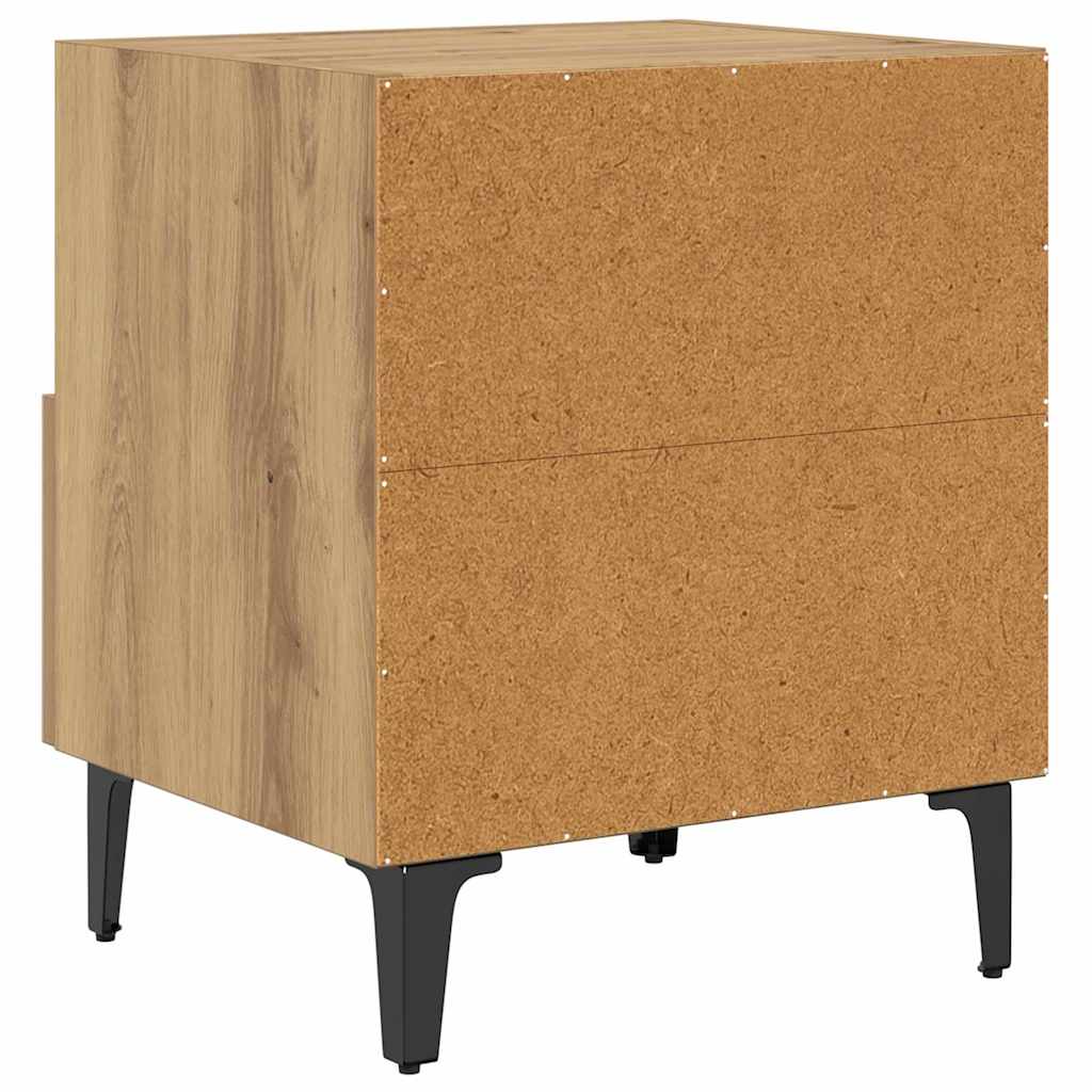 Armario de Noche 2 pcs Roble artesanal 40 x 35 x 47,5 cm
