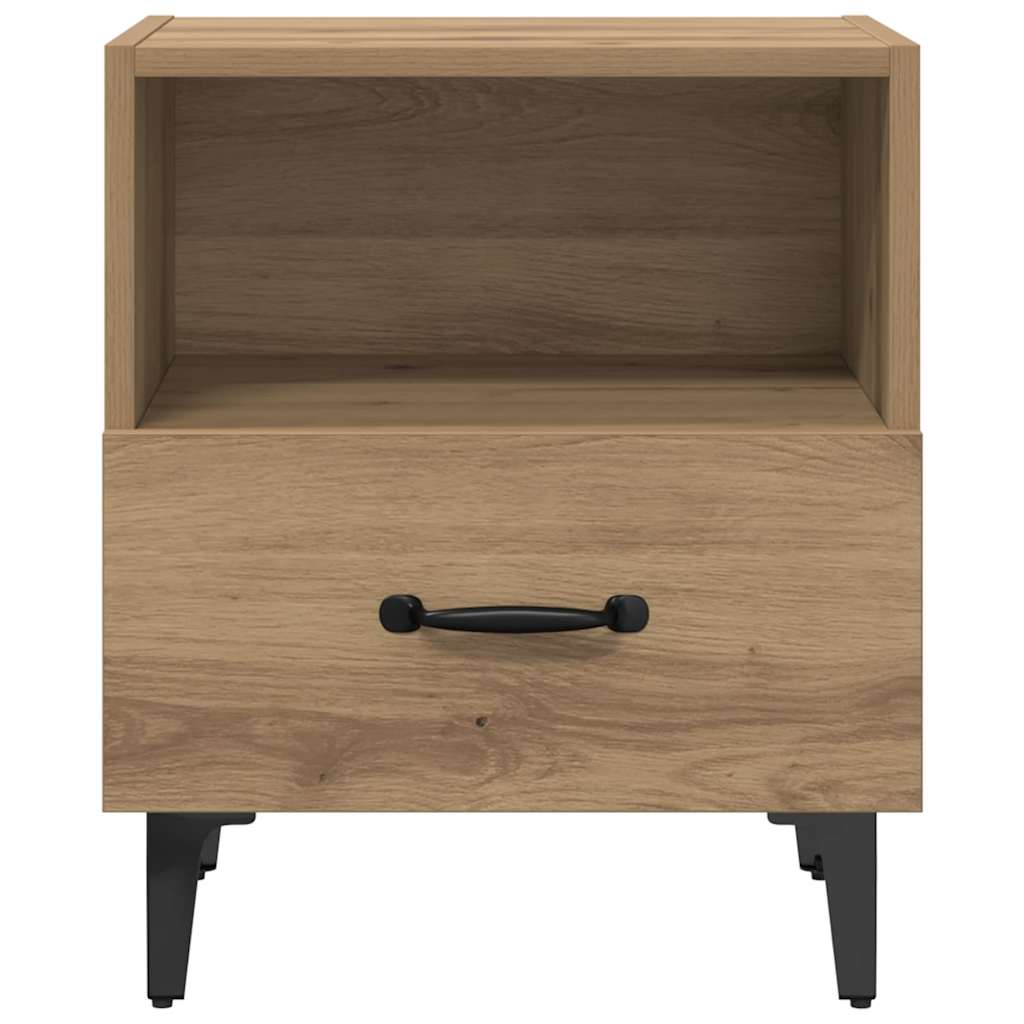 Armario de Noche 2 pcs Roble artesanal 40 x 35 x 47,5 cm