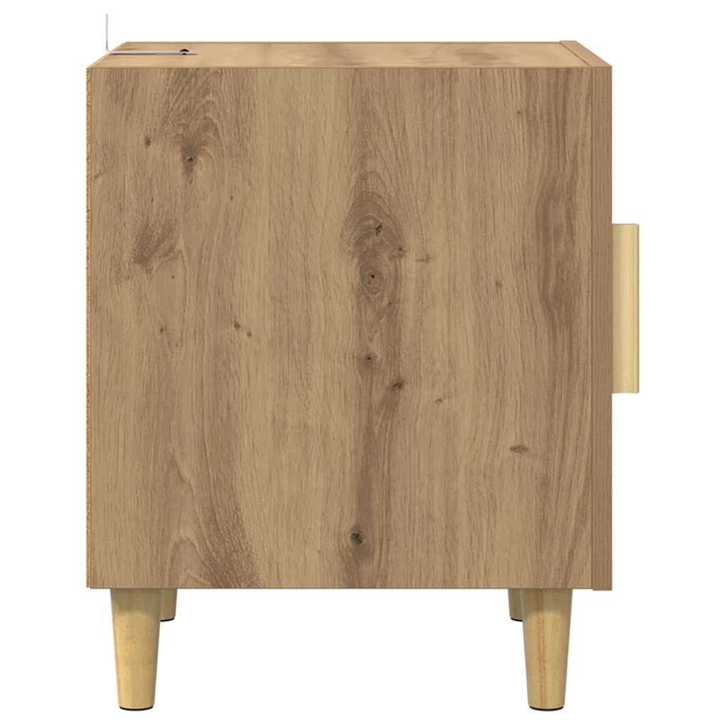 Armario de Noche 2 pcs Roble artesanal 40 x 40 x 50 cm