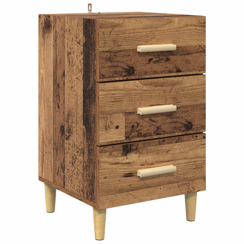 Old wooden bedside cabinet 40 x 40 x 66 cm