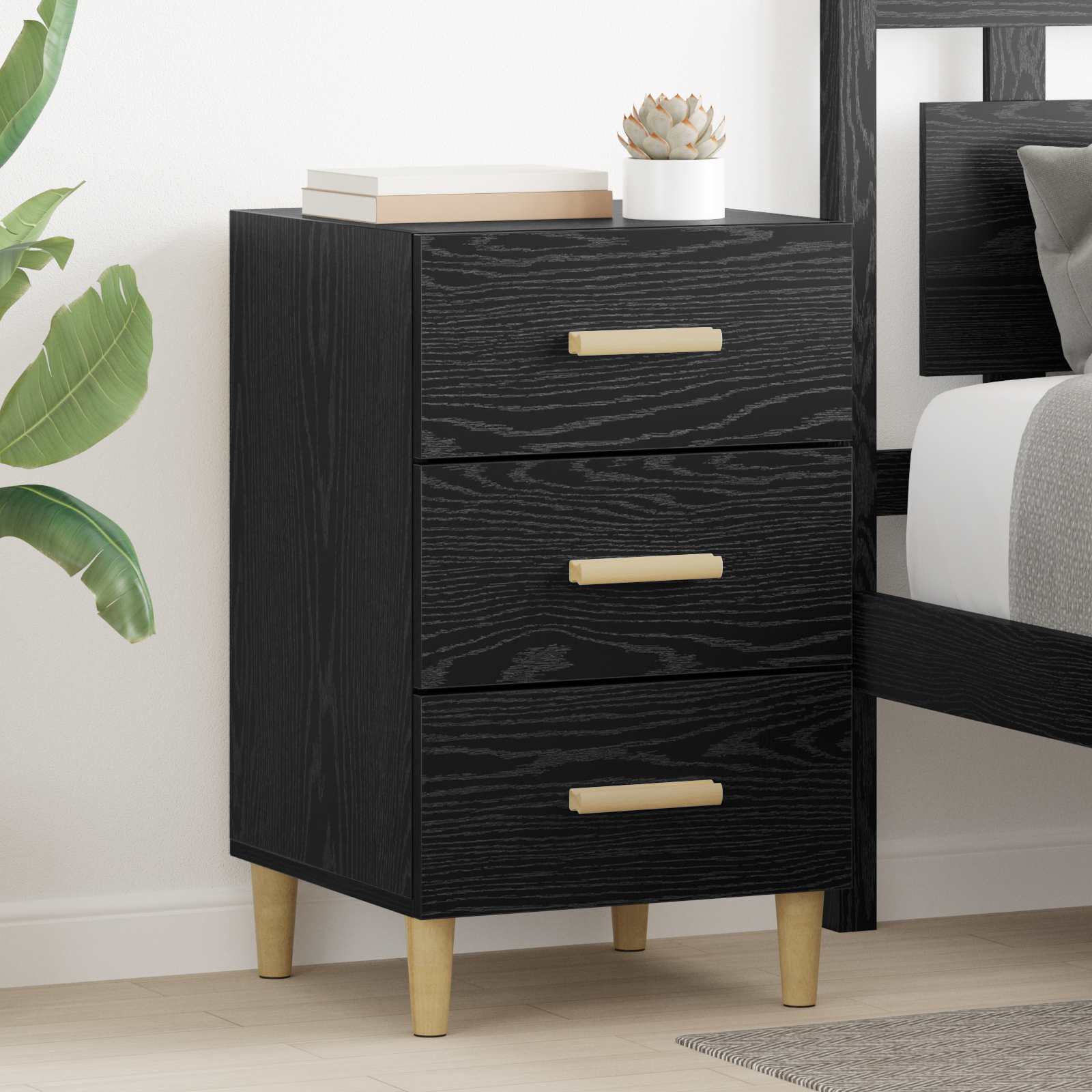 Old wooden bedside cabinet 40 x 40 x 66 cm