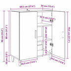 Vitrina Madera Vieja 70 x 34 x 90 cm Madera contrachapada