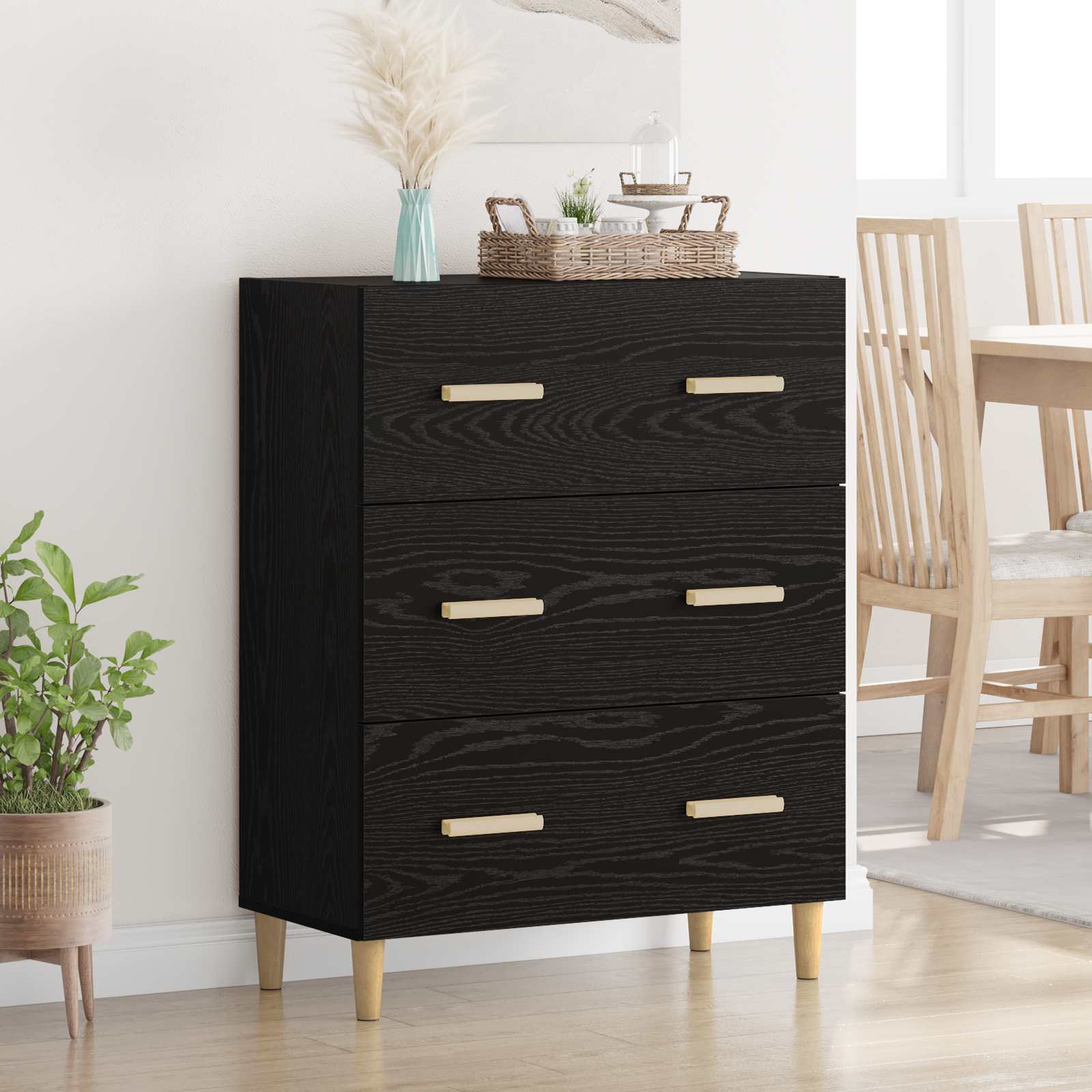 Aparador alto con cajón Madera vieja 69,5 x 34 x 180 cm