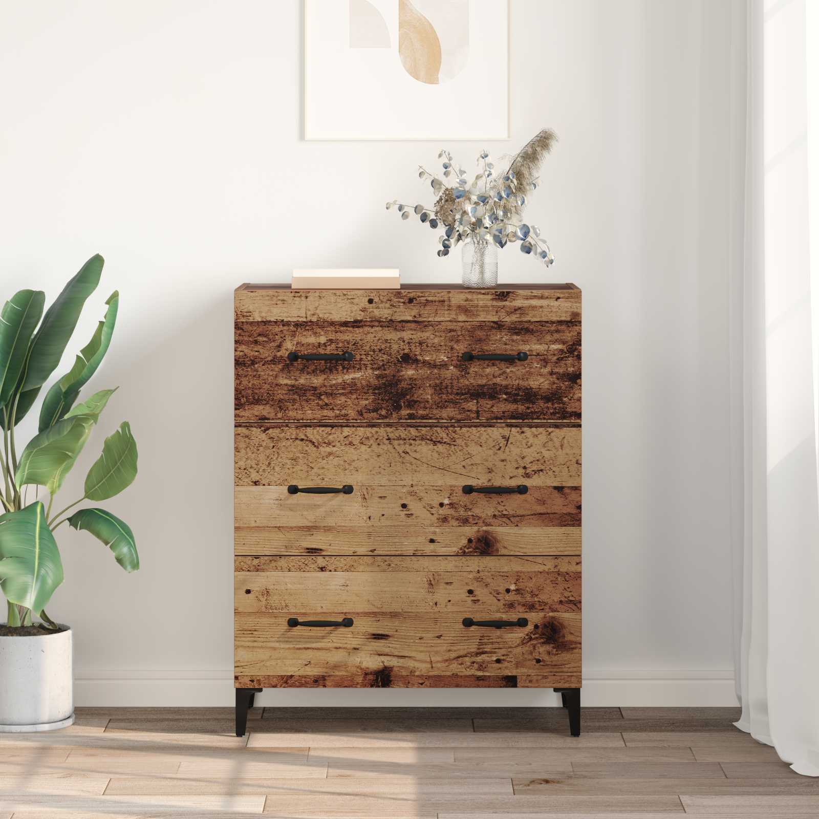 Vitrina con cajón Madera vieja 69,5 x 34 x 90 cm