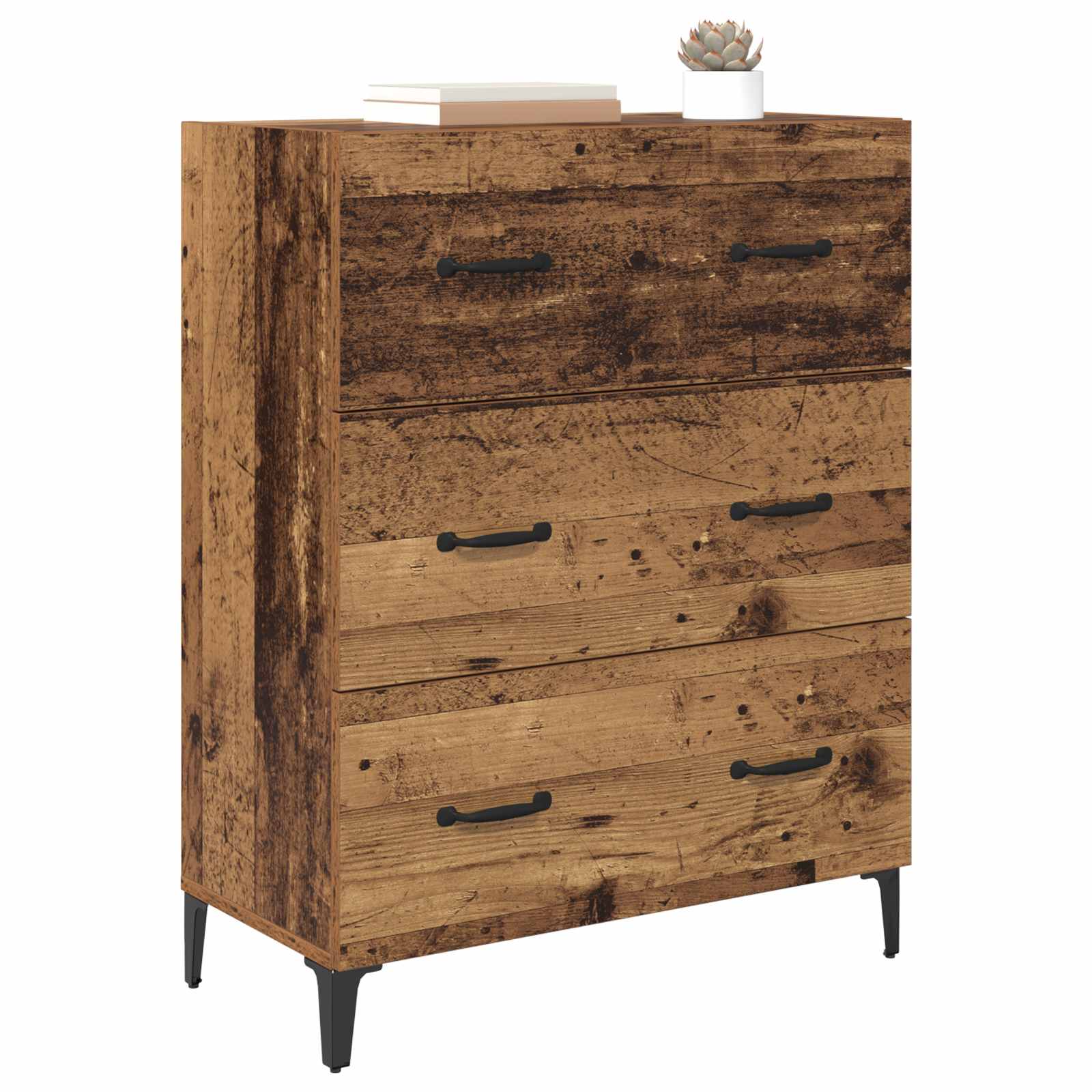 Vitrina con cajón Madera vieja 69,5 x 34 x 90 cm