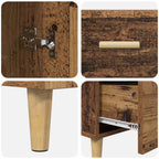 Vitrina Madera vieja 34 x 69.5 x 90 cm Madera contrachapada
