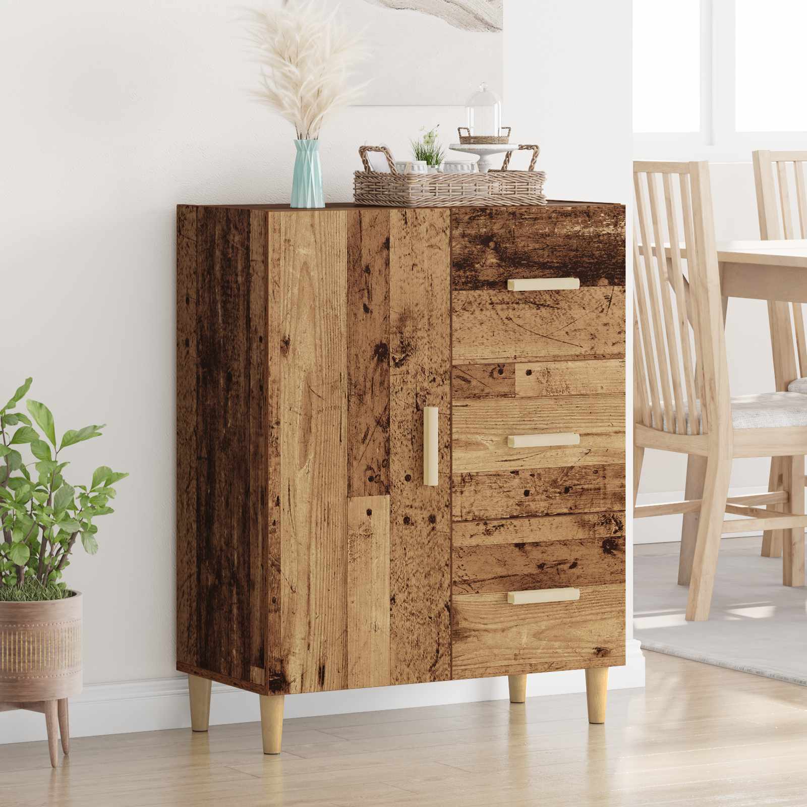 Vitrina Madera vieja 34 x 69.5 x 90 cm Madera contrachapada