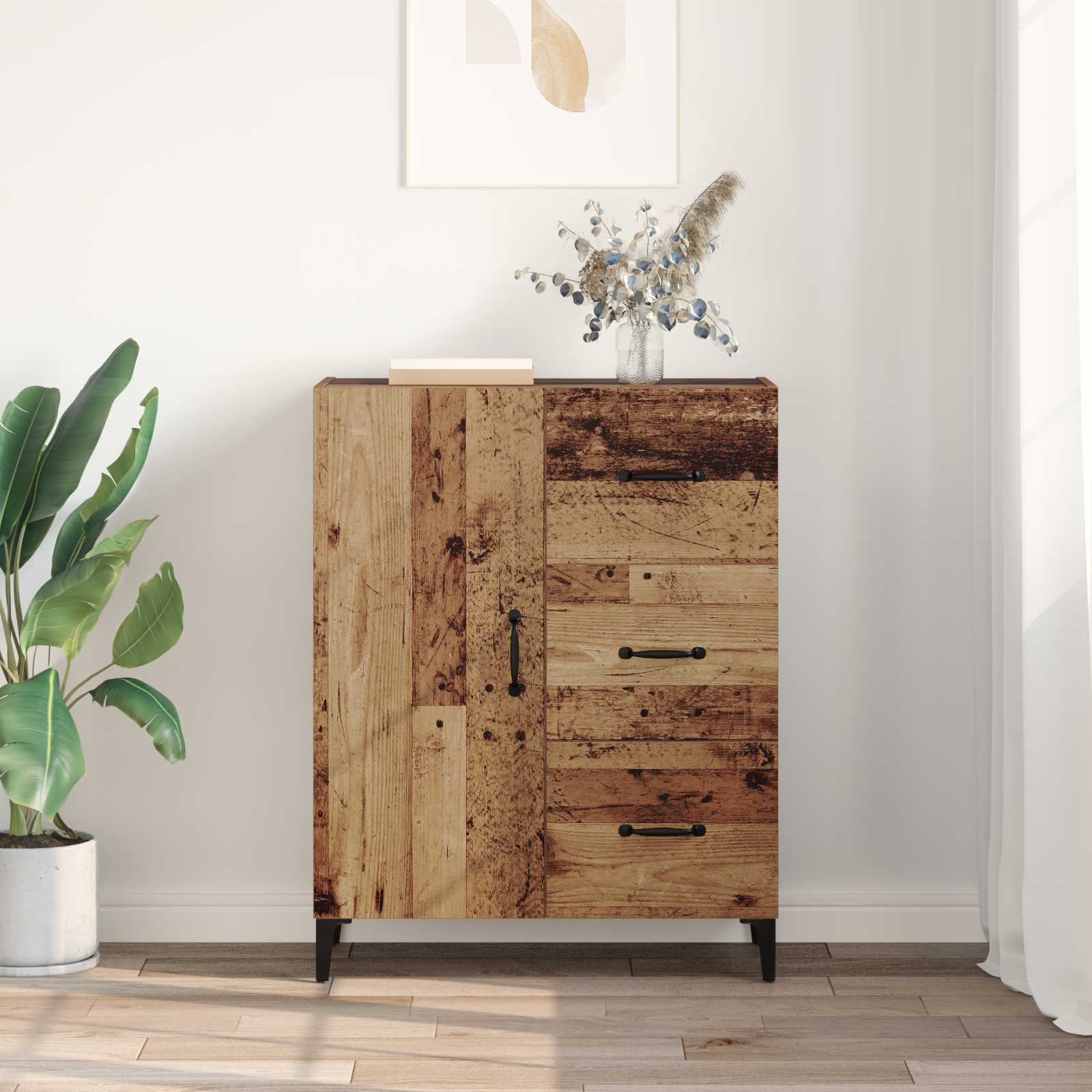 Aparador Madera vieja 69,5 x 34 x 90 cm Madera de ingeniería