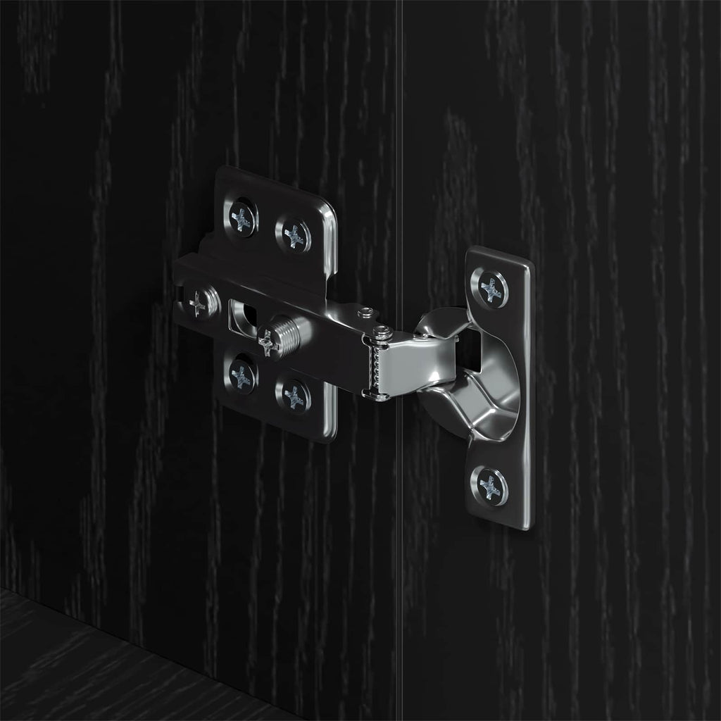 Vitrina Roble negro 34 x 90 x 80 cm Madera contrachapada