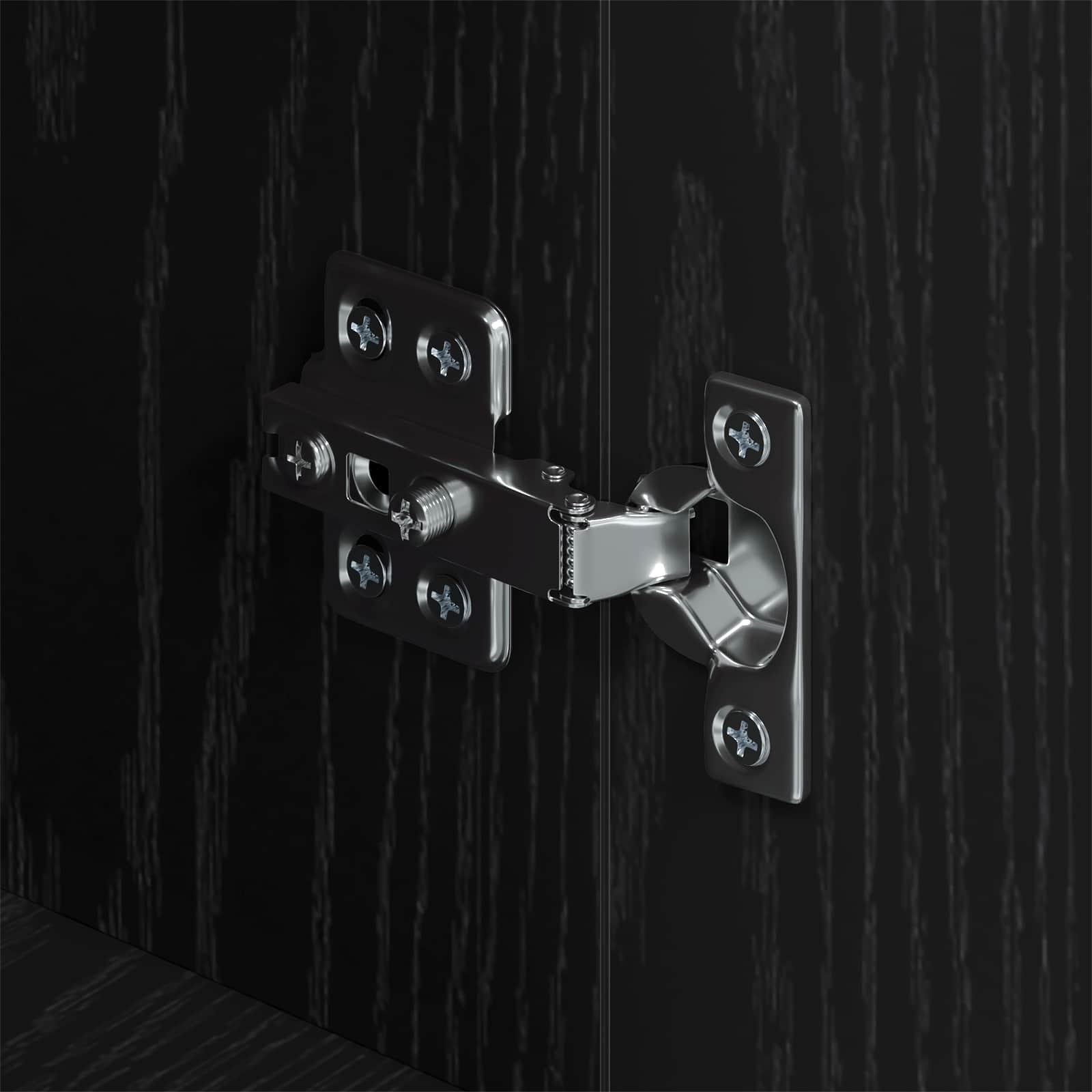 Vitrina Roble negro 34 x 90 x 80 cm Madera contrachapada