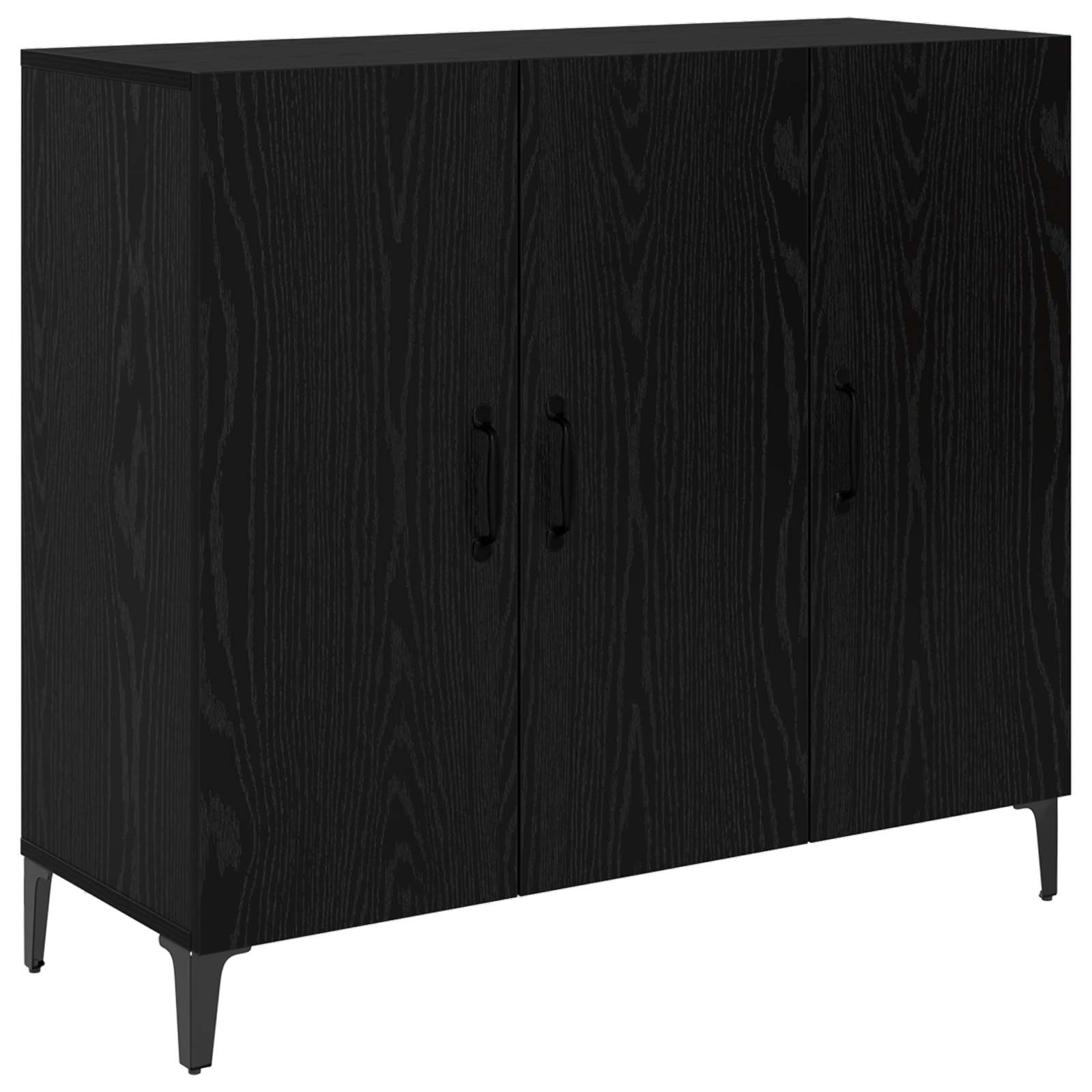Vitrina Roble negro 34 x 90 x 80 cm Madera contrachapada