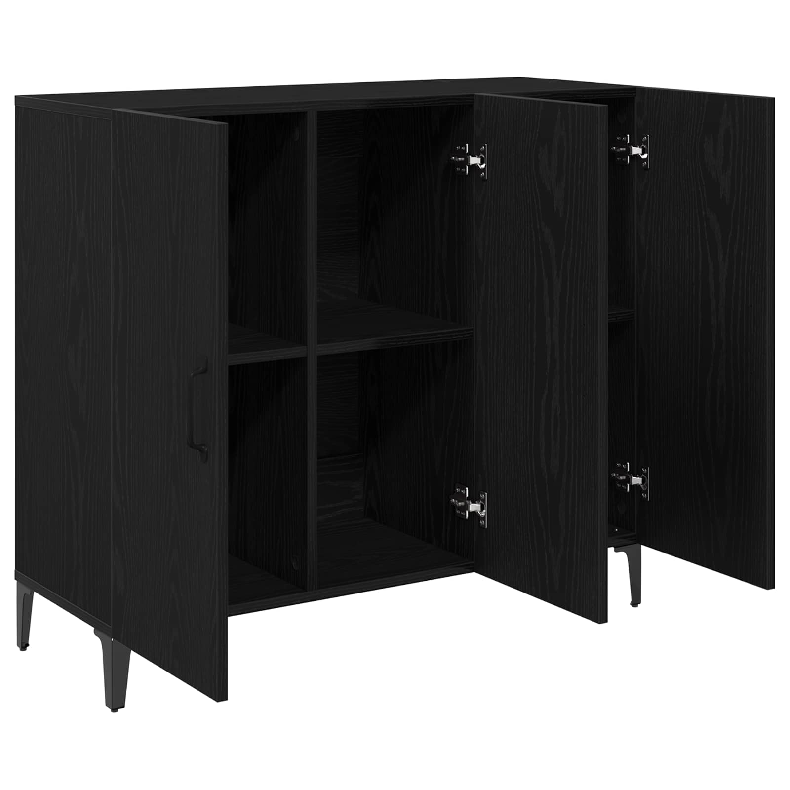 Vitrina Roble negro 34 x 90 x 80 cm Madera contrachapada