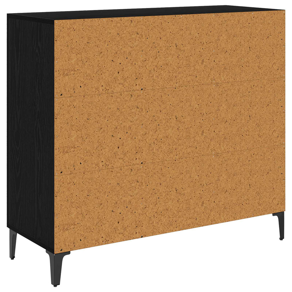 Vitrina Roble negro 34 x 90 x 80 cm Madera contrachapada