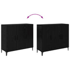 Vitrina Roble negro 34 x 90 x 80 cm Madera contrachapada