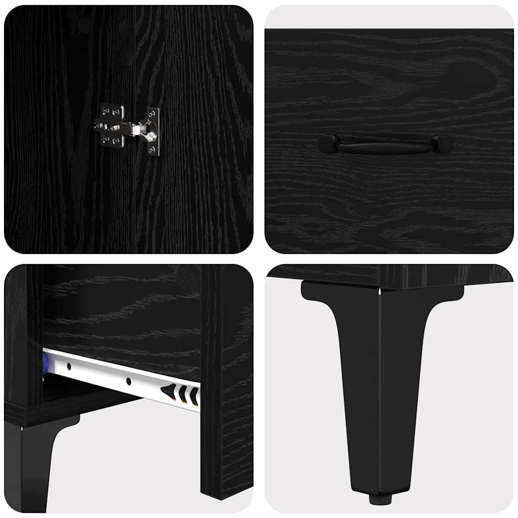 Alacena con cajón Roble Negro 70 x 31 x 115 cm