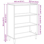 Vitrina Madera vieja 69,5 x 32,5 x 90 cm Madera contrachapada