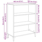 Aparador Madera vieja 69,5 x 32,5 x 90 cm Madera de ingeniería