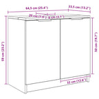 Gabinete de Baño con puerta Gris Concreto 64,5 x 33,5 x 59 cm