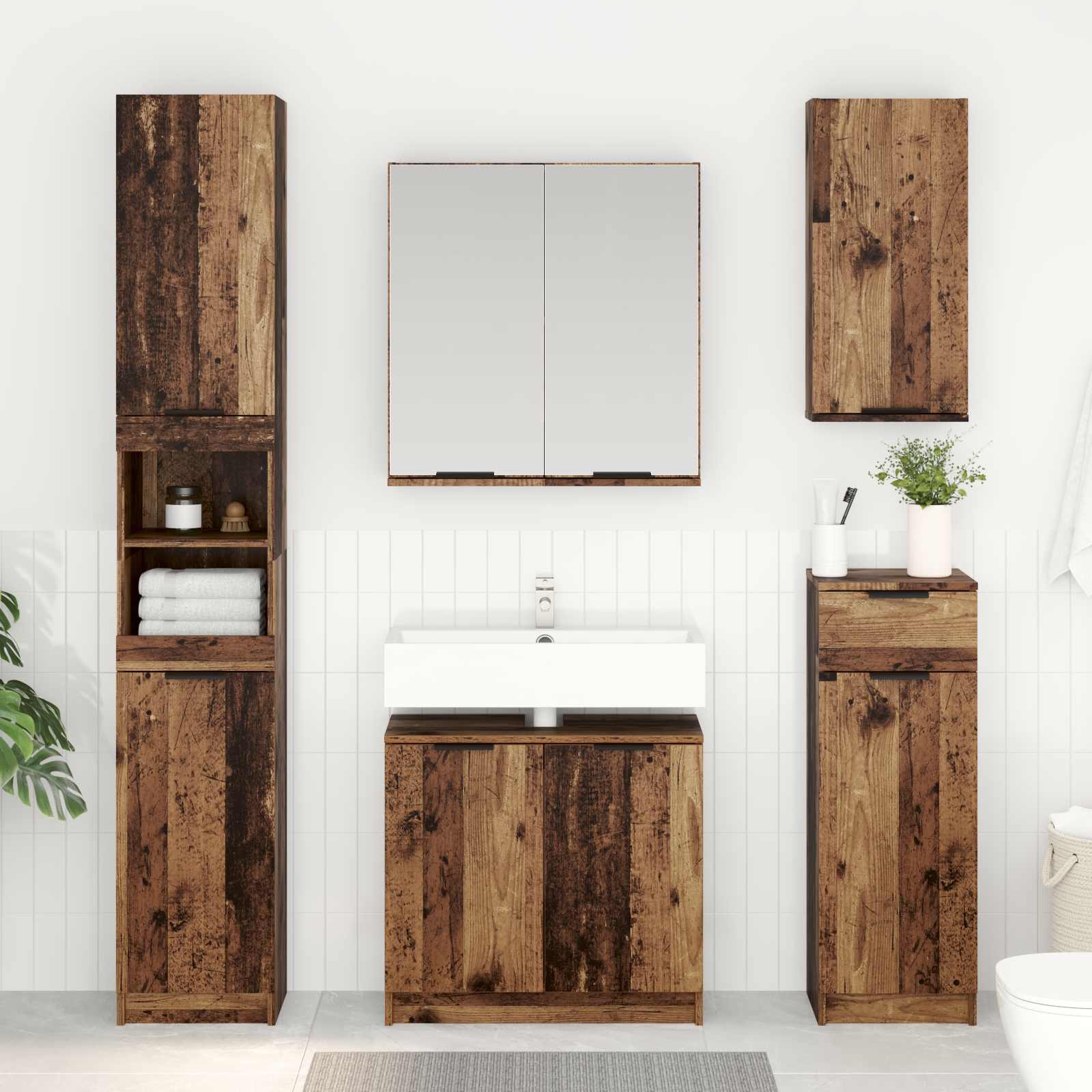 Gabinete de Baño con puerta Gris Concreto 64,5 x 33,5 x 59 cm