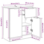 Aparador Madera vieja 60 x 30 x 70 cm Madera de ingeniería