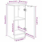 Aparador Madera vieja 30 x 30 x 70 cm Madera de ingeniería