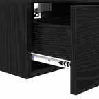 Armario de Noche con cajón 2 pcs Roble Negro 34 x 30 x 20 cm