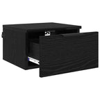 Armario de Noche con cajón 2 pcs Roble Negro 34 x 30 x 20 cm