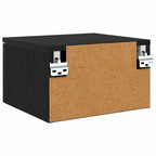 Armario de Noche con cajón 2 pcs Roble Negro 34 x 30 x 20 cm