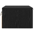 Armario de Noche con cajón 2 pcs Roble Negro 34 x 30 x 20 cm